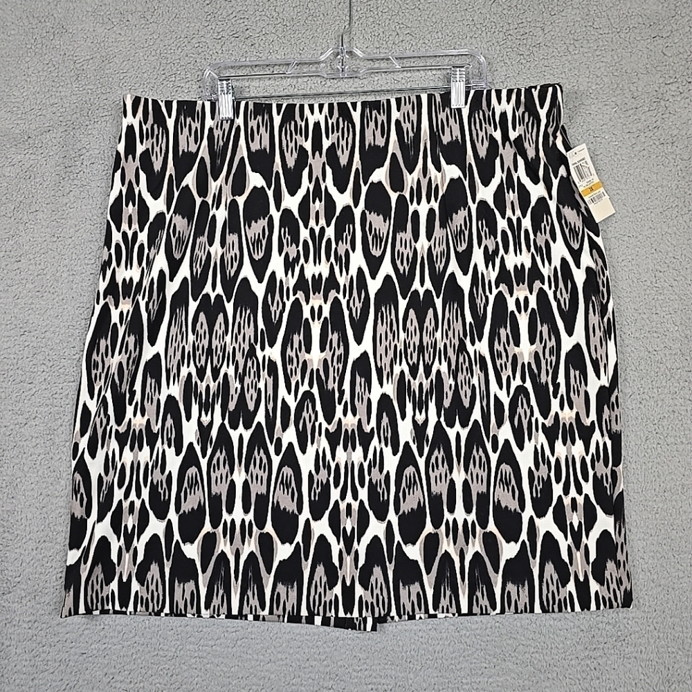 INC International Concepts Pencil Skirt Womens Size 3X Animal Print Work Knee